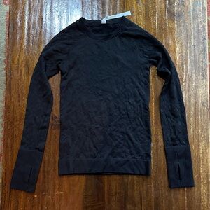 lululemon athletica Black Long Sleeve Textured Tee NEW WITHOUT TAGS